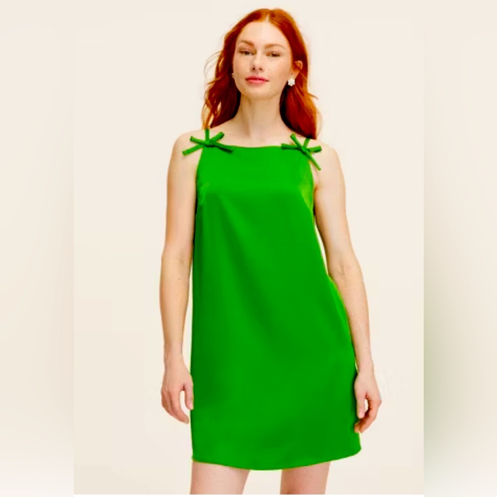 Kate Spade x Target Green Mini Tank Shift Dress w/ Bows sz 1X NWT Limit. Ed.